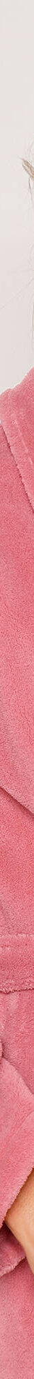 Peignoir in fleece met pluchetouch - 130 cm lang, lange mouwen (poederroze) Peignoir in fleece met pluchetouch - 130 cm lang, lange mouwen (poederroze)